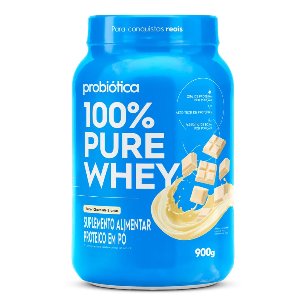 Whey Protein 100% Concentrado Probiotica 900g Pote