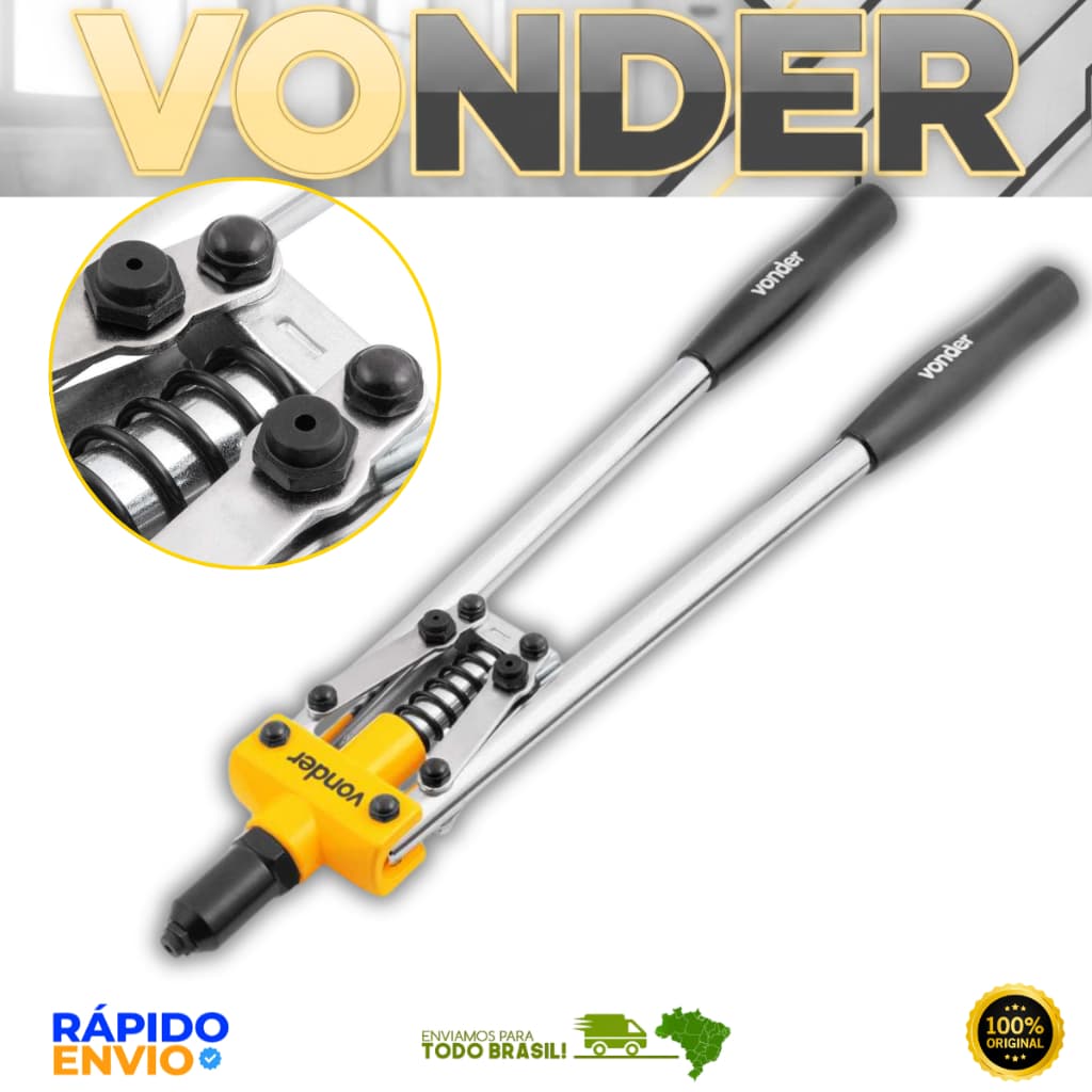 Rebitadeira Vonder Rebitador Alicate Manual Tipo Alavanca Uso Industrial Reforçado Oferta Premium