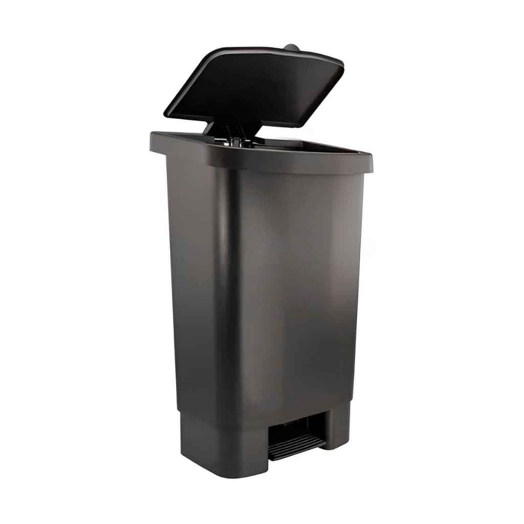 Lixeira Plástica Retangular 50 Litros Com Pedal Super Resistente Profissional Cores Reforçada