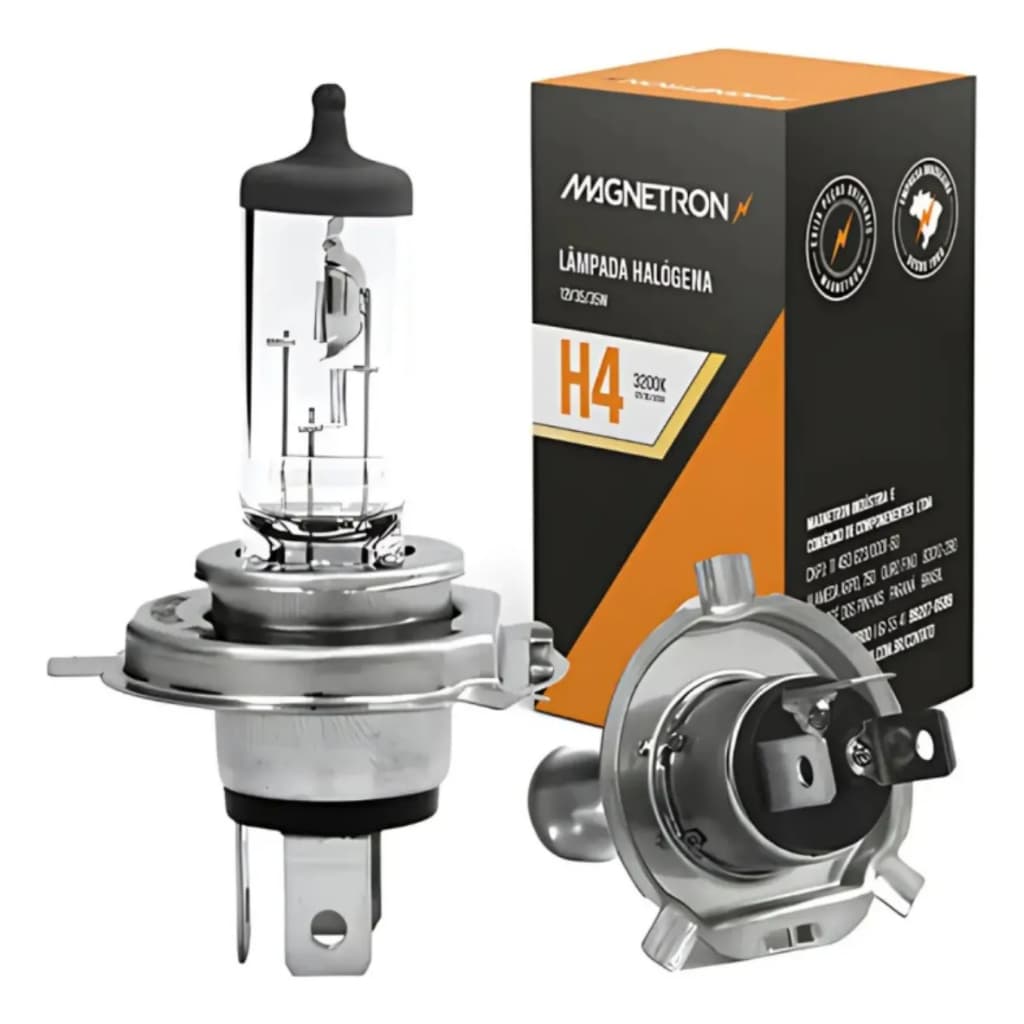 Lâmpada Farol Moto Cg Titan Ybr Riva Factor H4 35/35w Halógena Original Magnetron