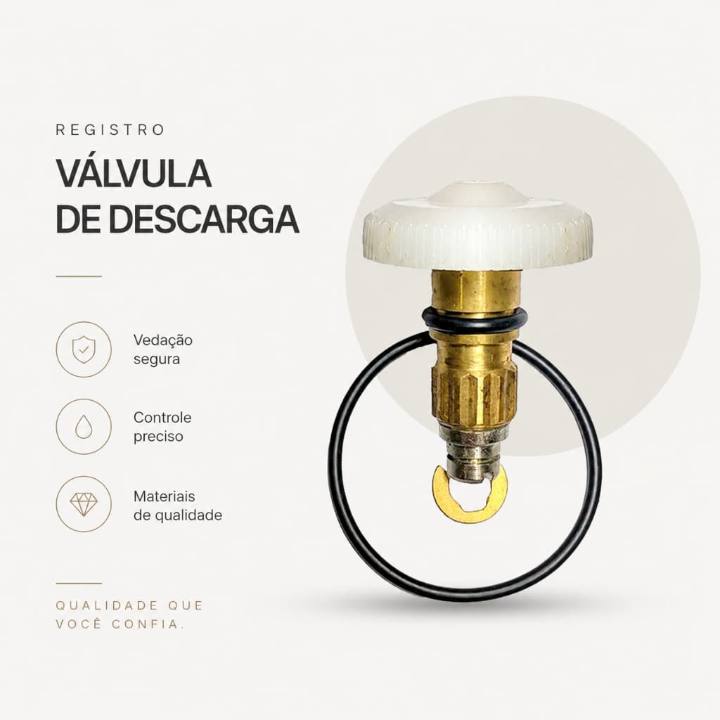 Registro para Válvula de Descarga VDE e Silent Flux 09678 Fabrimar Válvula Descarga Reparo Descarga