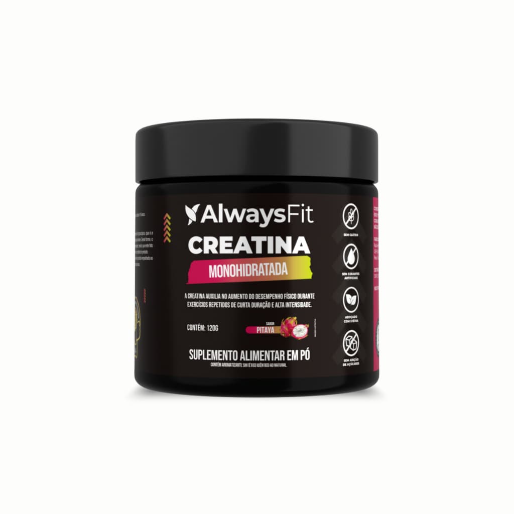 Creatina Always Fit Sabor Pitaya – Creatina Monohidratada – 120g - 1 Unidade