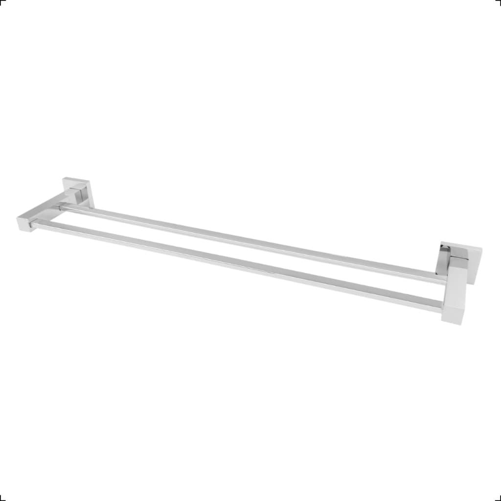 Suporte Porta Toalha Banho Duplo Toalheiro Banheiro Inox 304