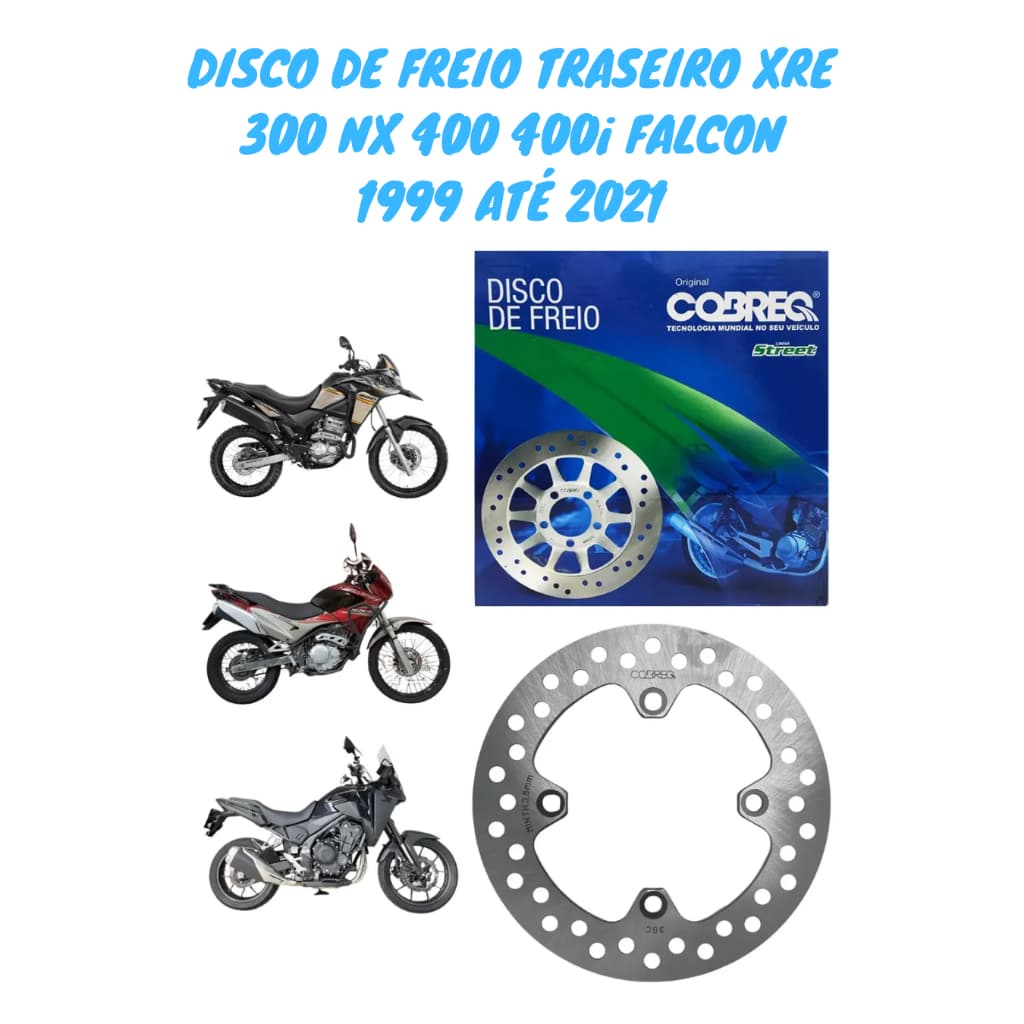 Disco de Freio Traseiro Honda Xre 300 Falcon 400 1999 até 2025 Original Cobreq