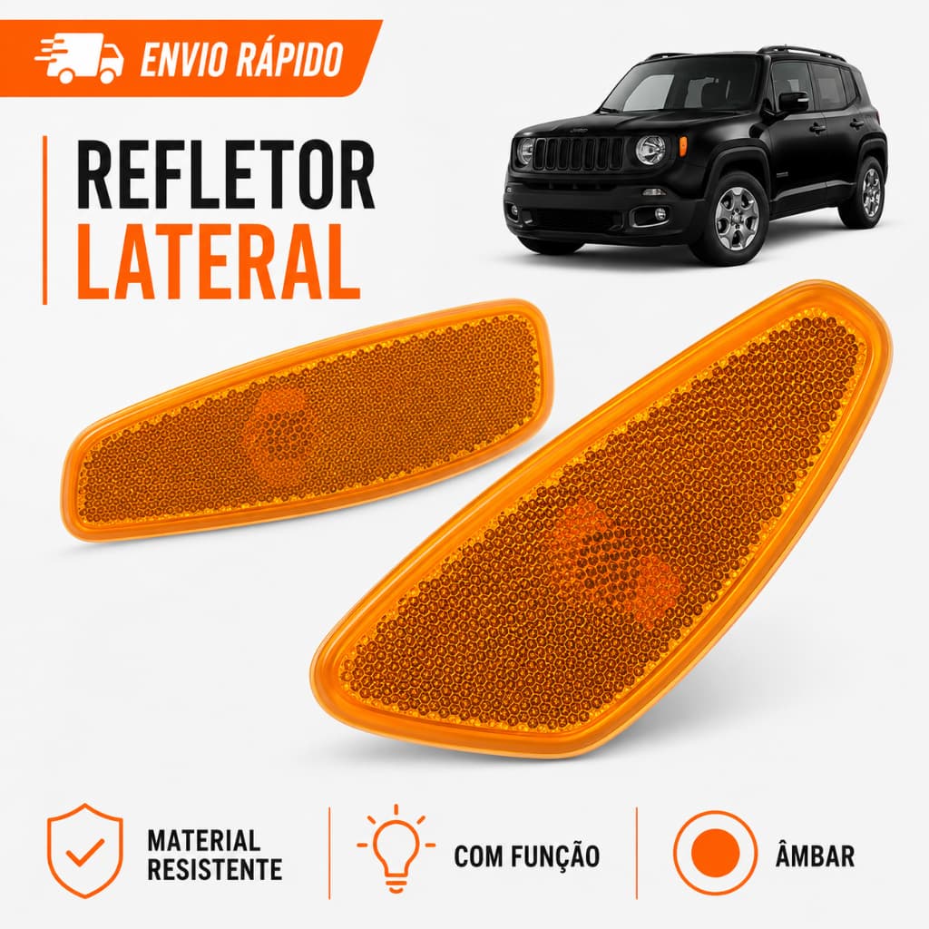 Lanterna Lateral Jeep Renegade 2015 2016 2017 2018 Ambar C/função