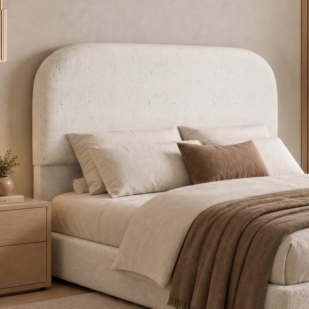 Cabeceira Cama Box Casal 140cm Orgânica Lanna W01 Linho Cru - Lyam Decor