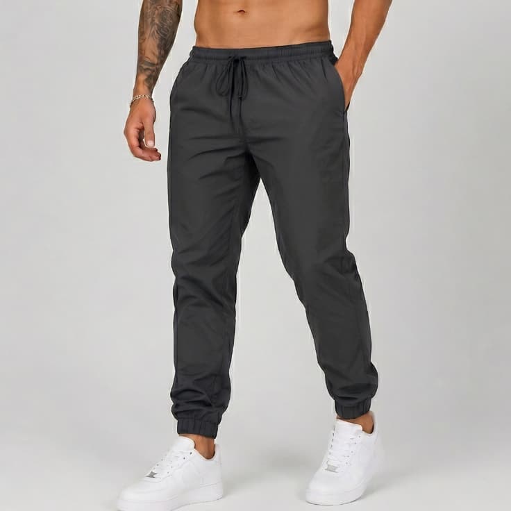 Calça Jogger Masculina Tactel com Elastano Cós Elástico Cordão Ajustável Academia Treino Casual