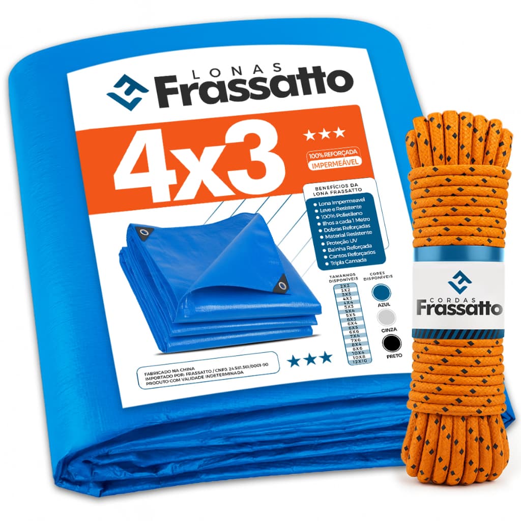 Lona 2x2 3x2 3x3 4x3 4x4 5x3 5x4 5x5 6x3 6x4 6x5 Reforçada Piscina Construção Impermeável + Corda