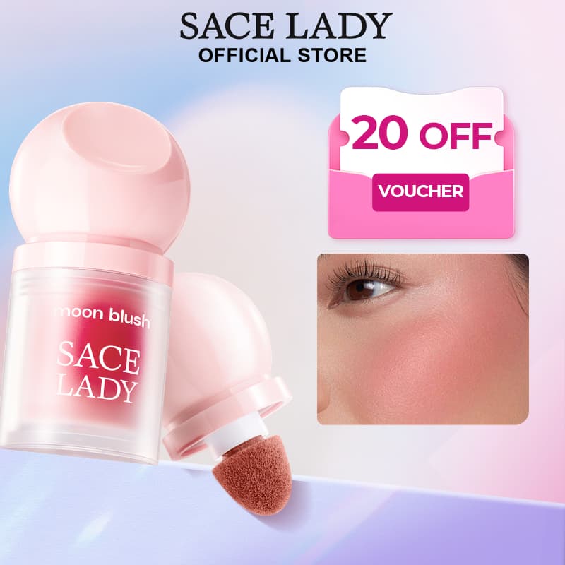 Blush Liquido SACE LADY Com Pincel Flocking Bastão de Blush Leve e Sedoso