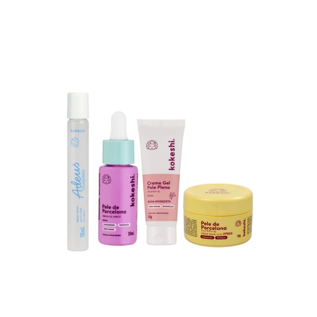 Kit Tratamento Facial 4 Etapas Kokeshi
