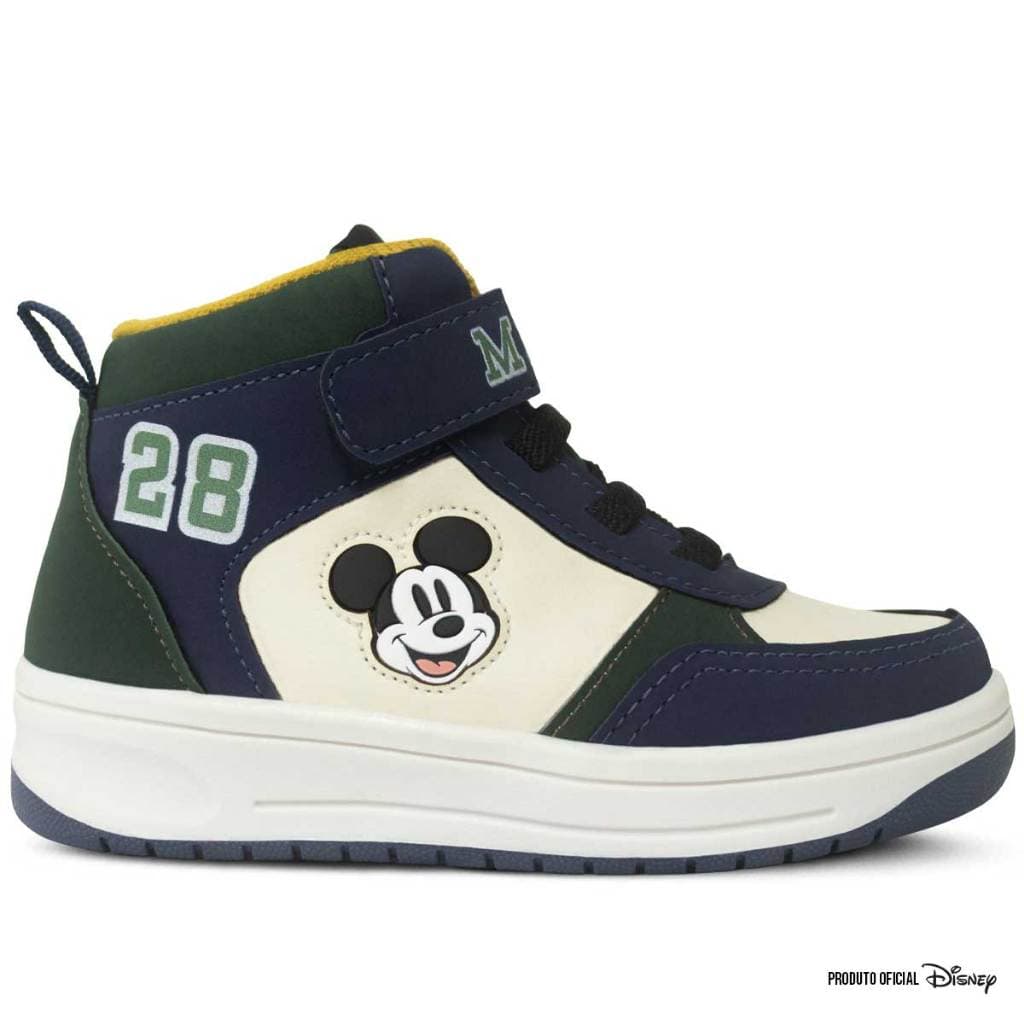 Tênis Cano Alto Mickey Infantil 22ao27 Menino Disney Original 11.154i
