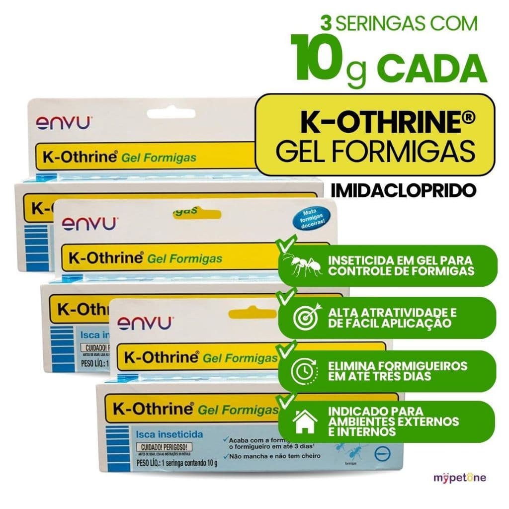 Kit 3 K-Othrine Gel para Formigas Bayer - 10 g