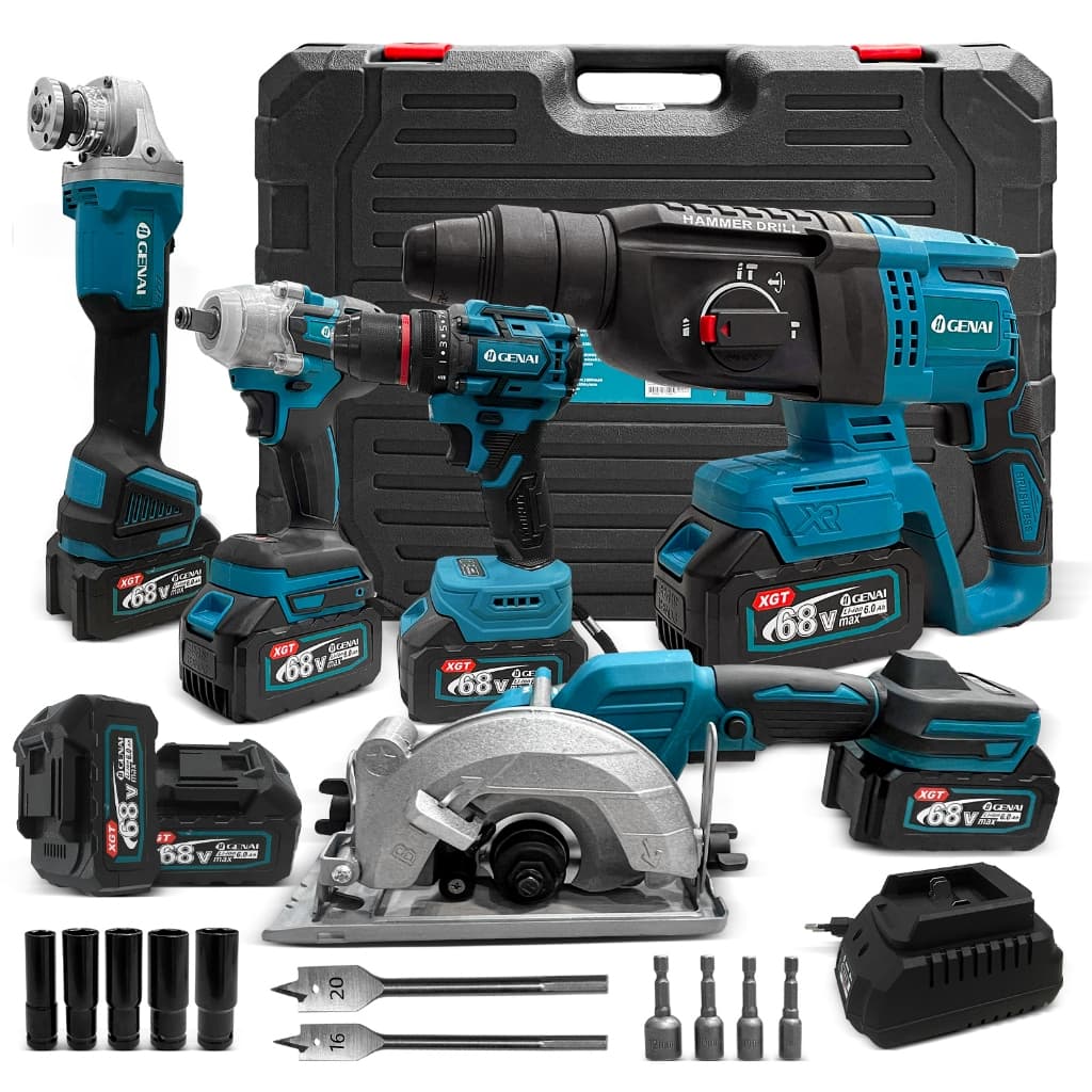 68V Kit de Ferramentas Sem Escova 5 em 1 com Bateria Lítio - Alta Potência Profissional