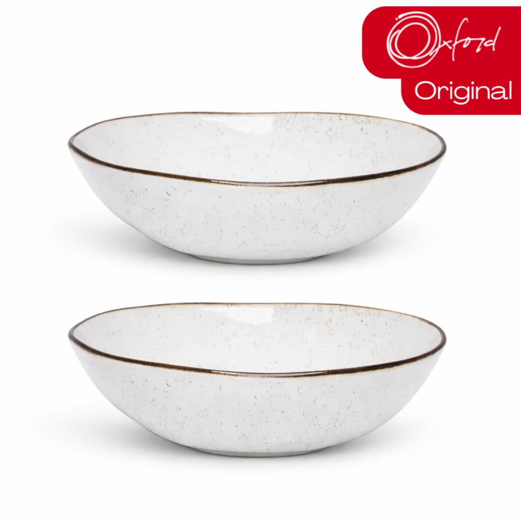 Kit 2 Saladeiras Bowl 1,6L Para Servir Ryo Maresia Areia Oxford Porcelanas