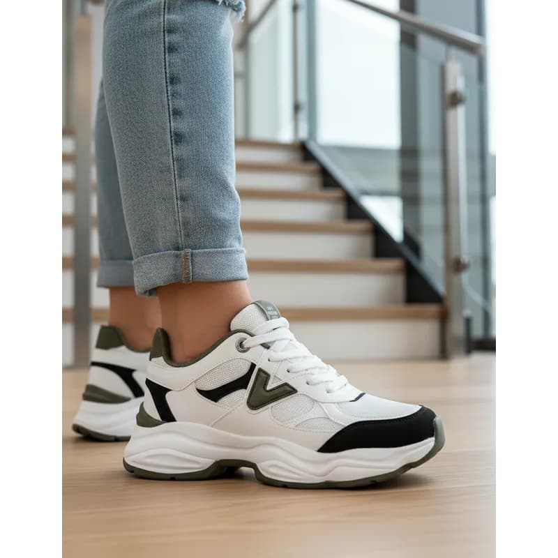 Tênis Feminino Via Marte Chunky Casual Preto/Branco