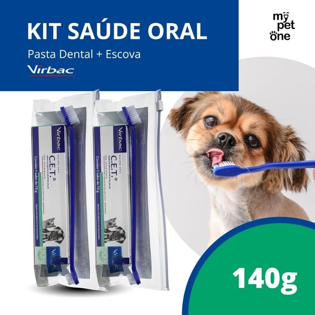 Kit 2 Pasta Dental Virbac Enzimática CET para Cães e Gatos - 70 g