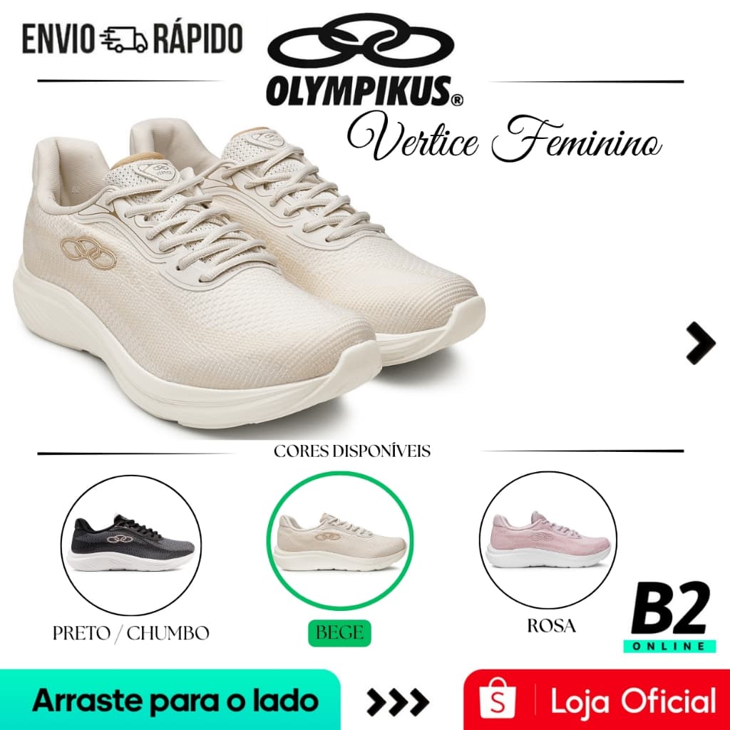 Tênis Olympikus Vertice Feminino Original Com Nota Fiscal e Garantia