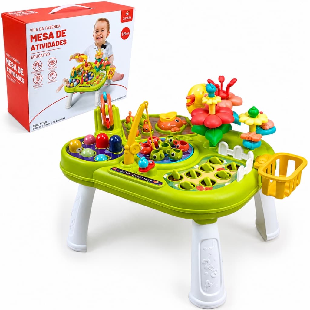 Mesa de Atividades Infantil Educativa Jogos 6 em 1 CBS0279 - Castela