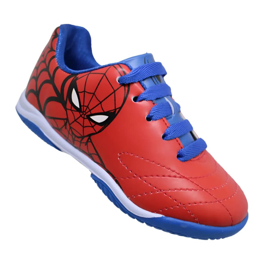 Chuteira Infantil Homem Aranha Marvel Esporte Futebol Indoor Quadra Menino Super Herói
