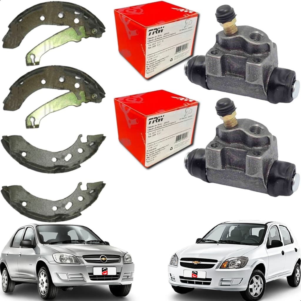 Kit Cilindro Roda + Sapata Traseira Celta 01/11 Prisma 09/12