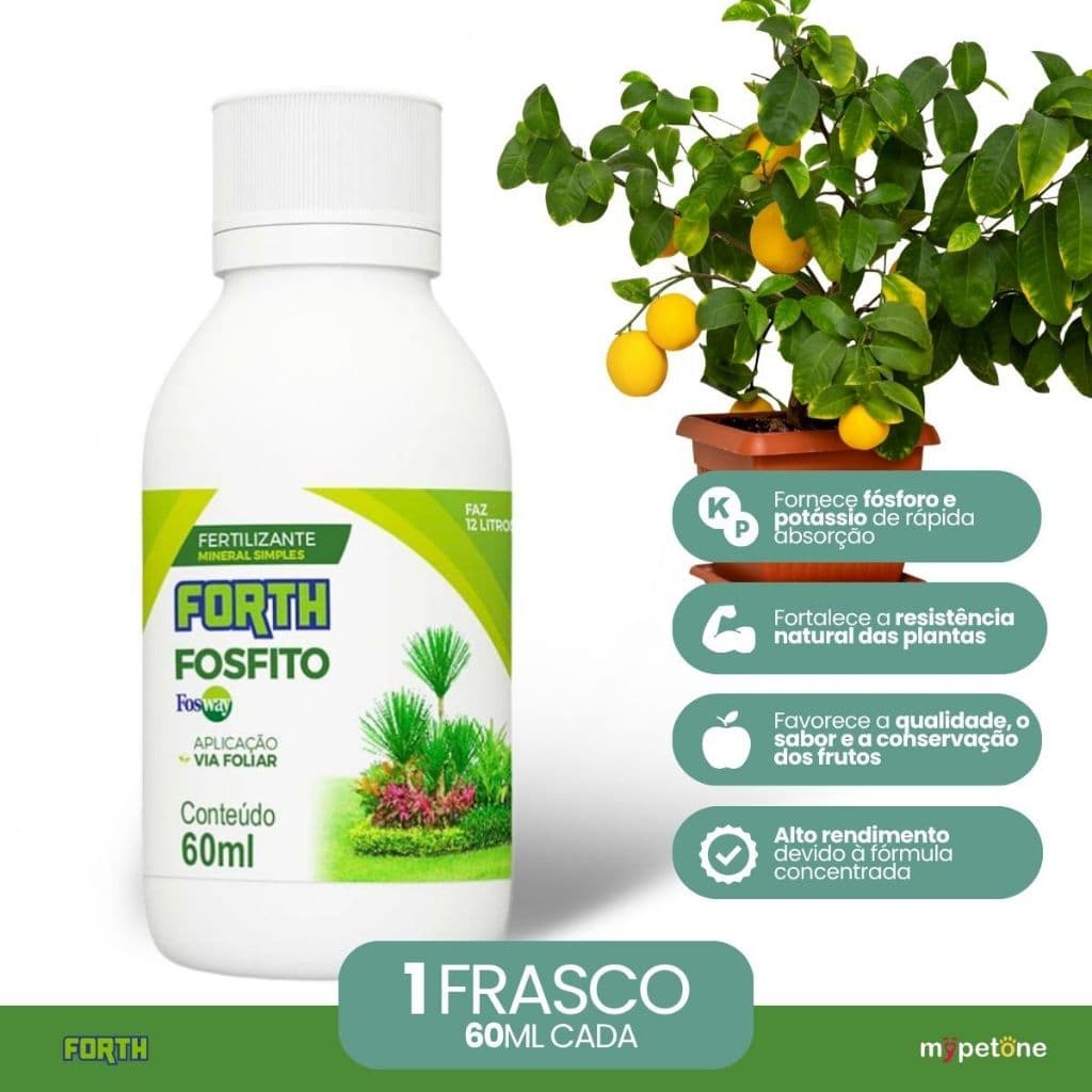 Fertilizante Forth Fosfito de Potássio Fosway 60ml Concentrado - Forth