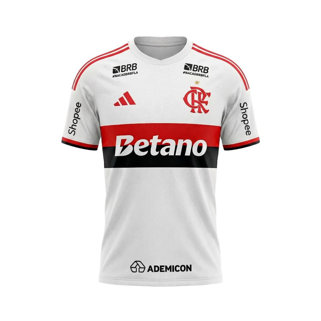 Manto 2 Flamengo Masculina Adidas 2026 - C/ Kit Patrocínio