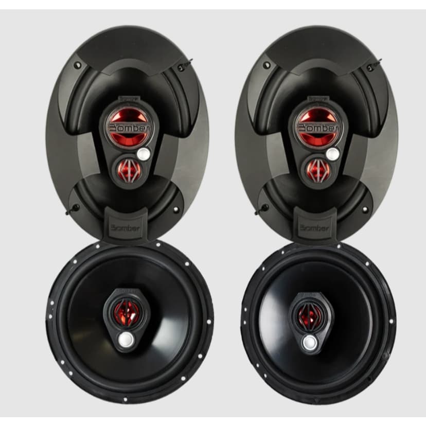 Kit Fácil Bomber BBR 250W RMS 6 Pol + 6x9 Pol Som Automotivo Original Completo