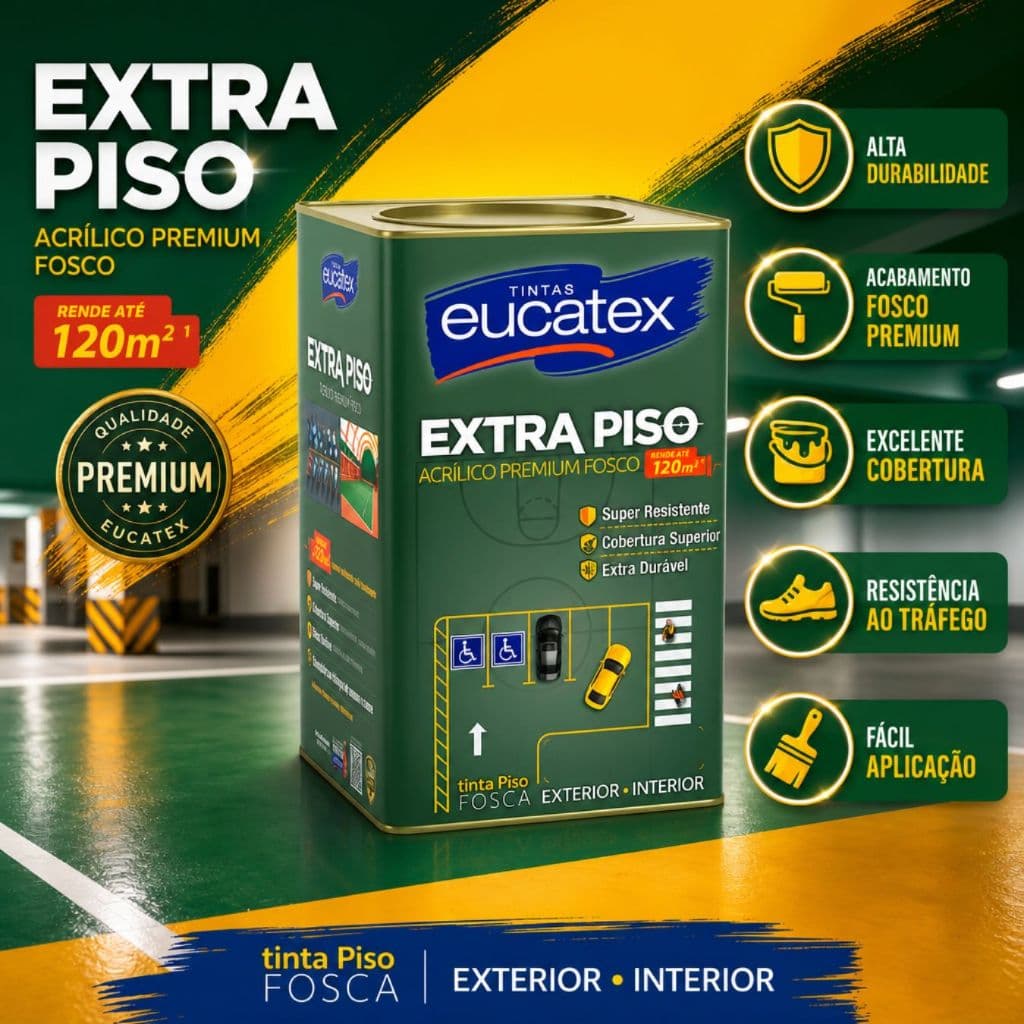 Tinta Acrilica Eucatex Premium Extra Piso Lata 18lts- Cores