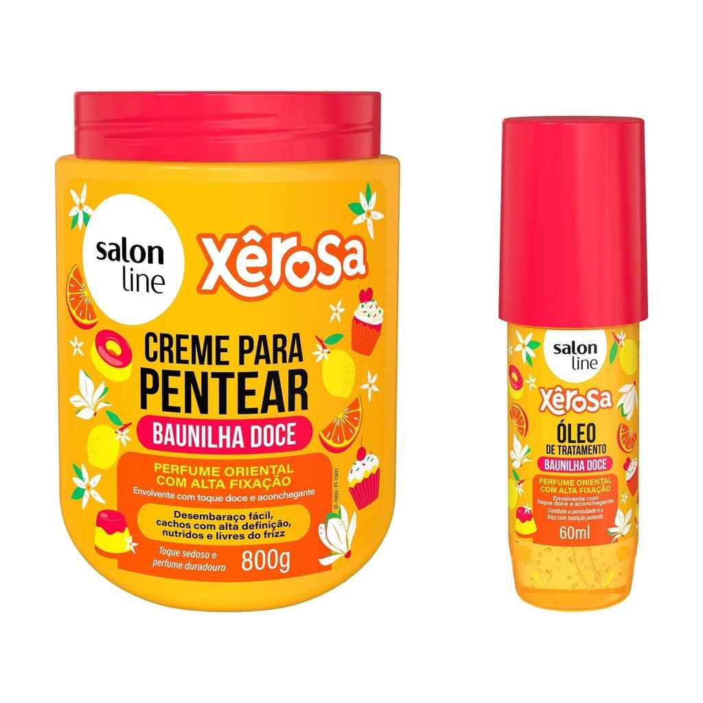 Kit Creme para Pentear + Óleo de Tratamento Xêrosa Baunilha Doce