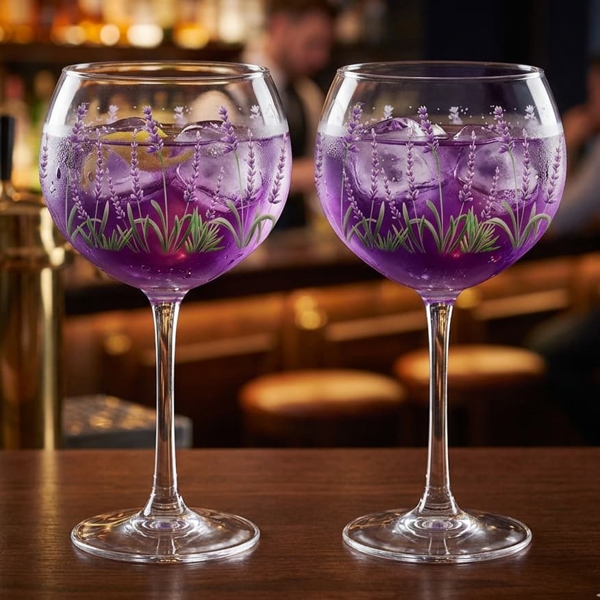 Jogo De Taças Para Gin Blow Lavanda 630ml 2 Peças Hauskraft