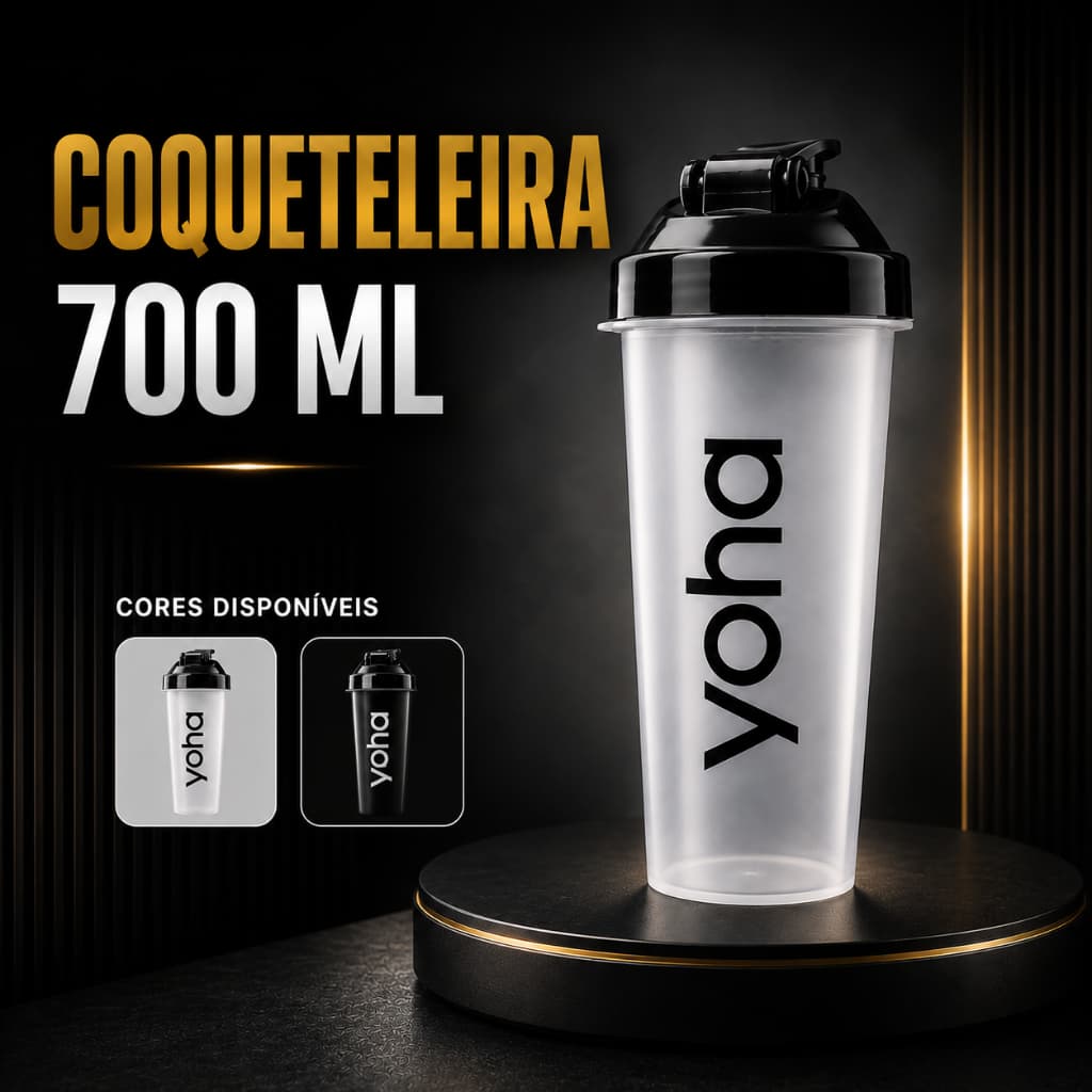 Coqueteleira Yoha 600ml Shake Whey Academia Fitness