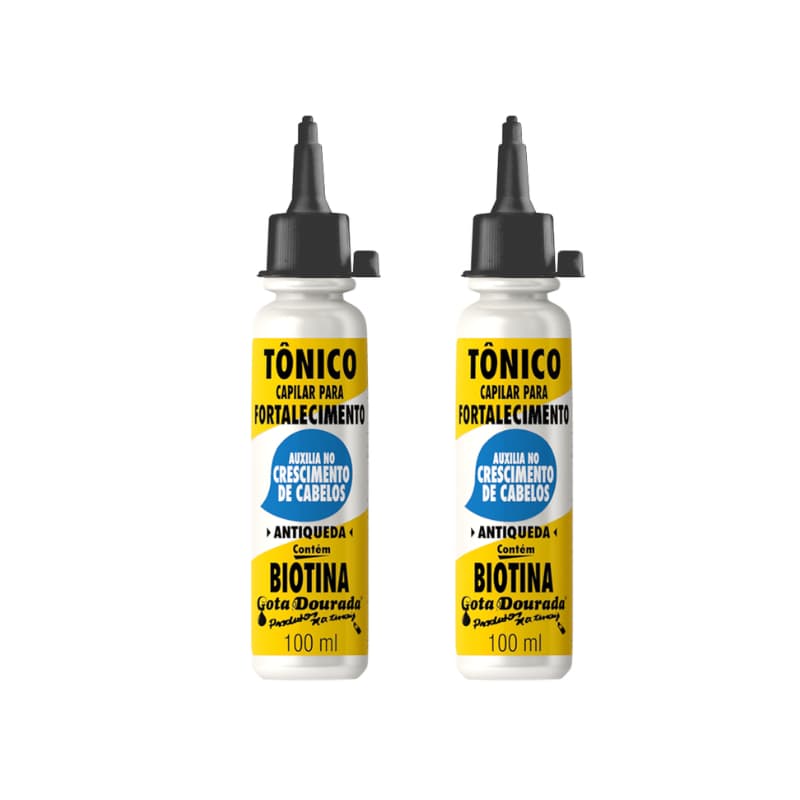 Kit 2 Tônicos Capilares Gota Dourada -  Fortalecimento de Cabelos - Biotina