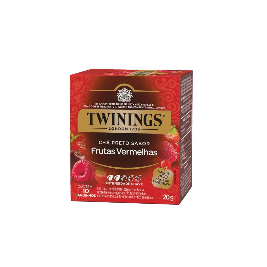 Chá Preto Twinings Frutas Vermelhas 20G Caixa com 10 Sachês