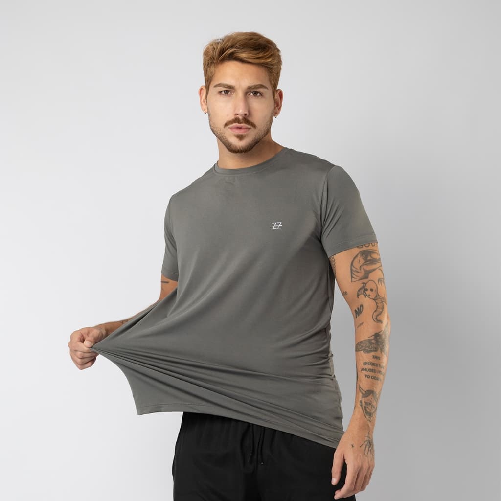 Camiseta Masculina Poliamida Luzzoo Dry Fit Manga Curta Academia Camisa Malhar Dia A Dia Premium