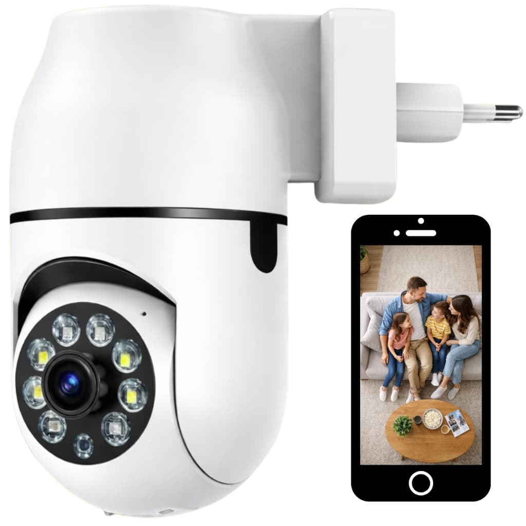 Câmera Segurança WiFi com Áudio Monitoramento em Tempo Real