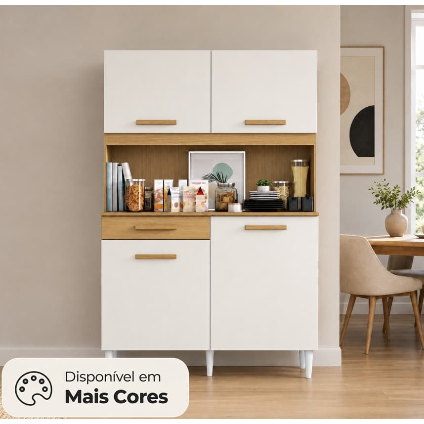 Cozinha Compacta 4 Portas 1 Gaveta Marina Aramóveis