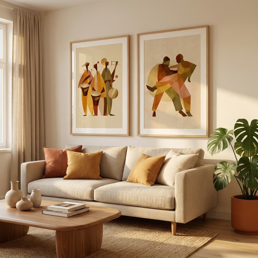 Quadro Brasilidades Com Moldura Kit Quadros Decorativos Para Sala Quadro Minimalista Capoeira Afro