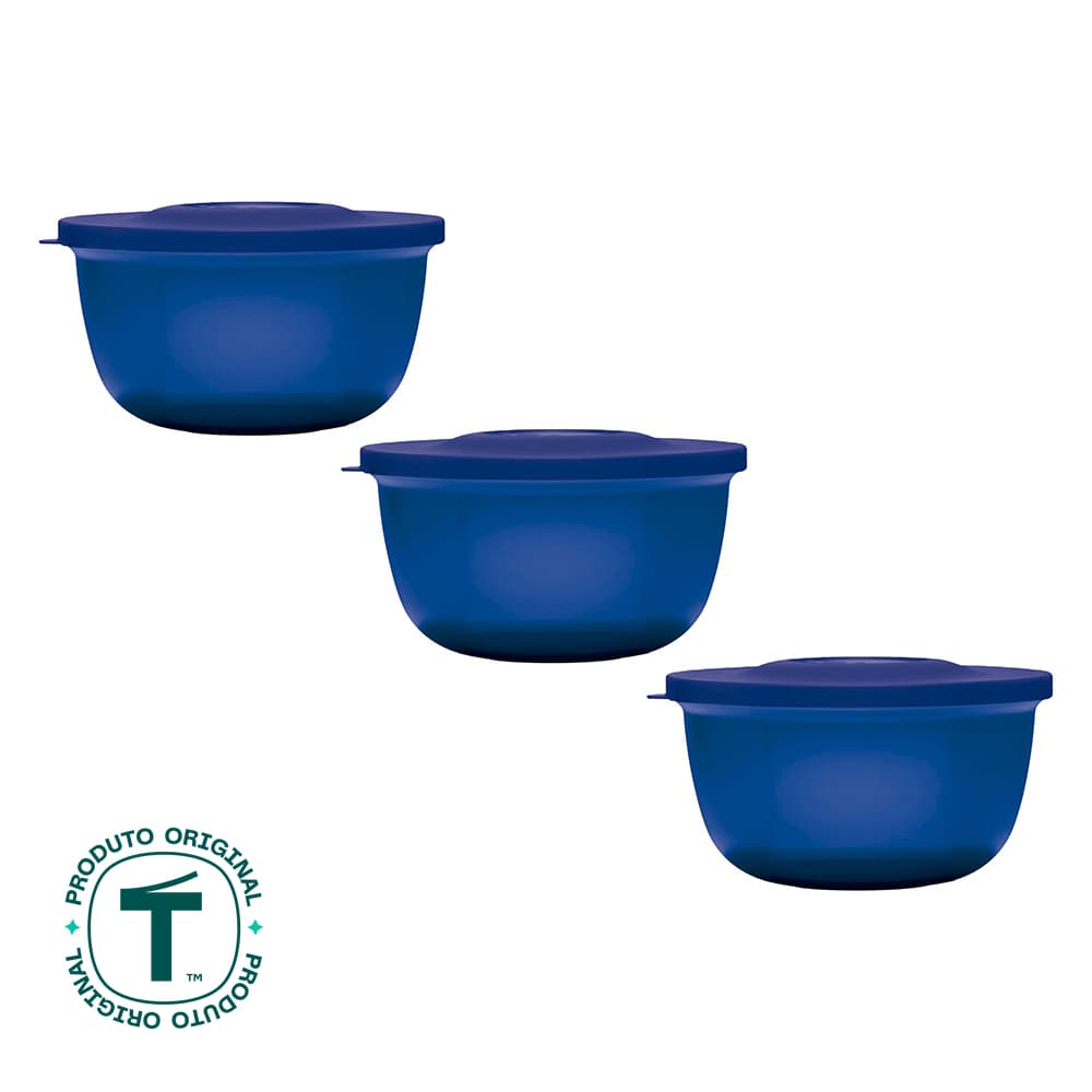 Kit 3 Potes Hermético Tupperware Refri Safe 400ml