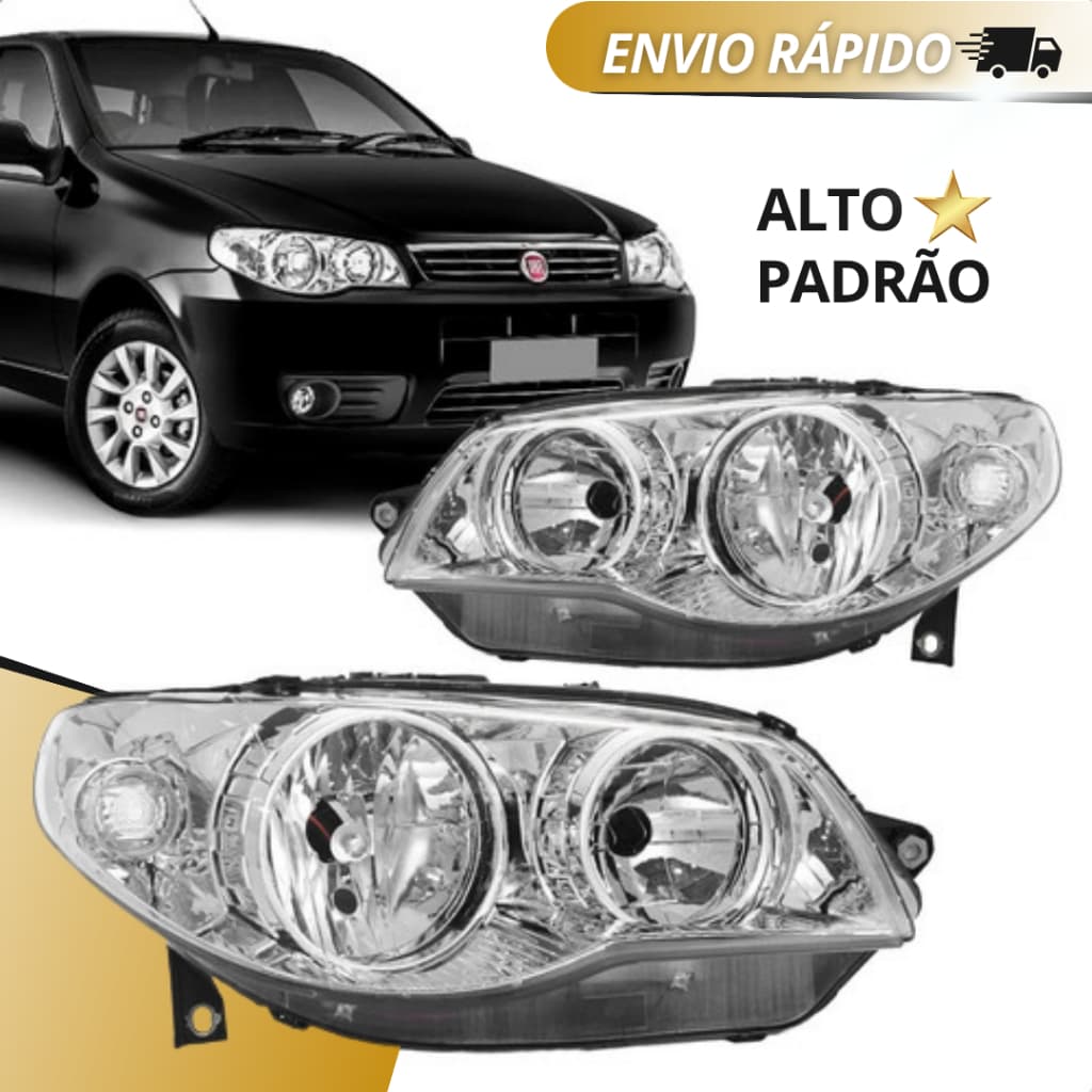 Farol Palio Zoiao Cromado 2004 2005 2006 2007 2008 2009 2010 2011 2012 2013 2014 2015