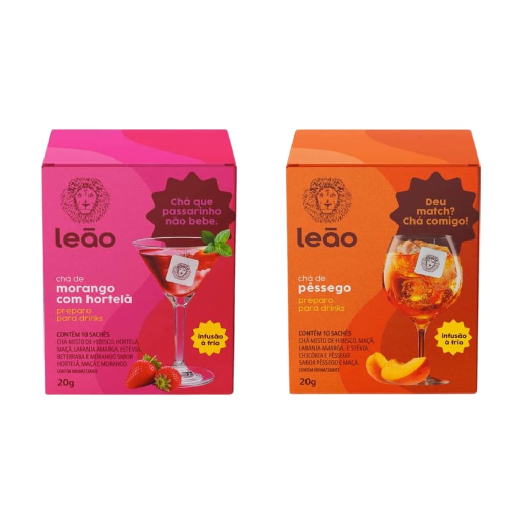 Kit Leão Drinks 2 Sabores 20 Sachês
