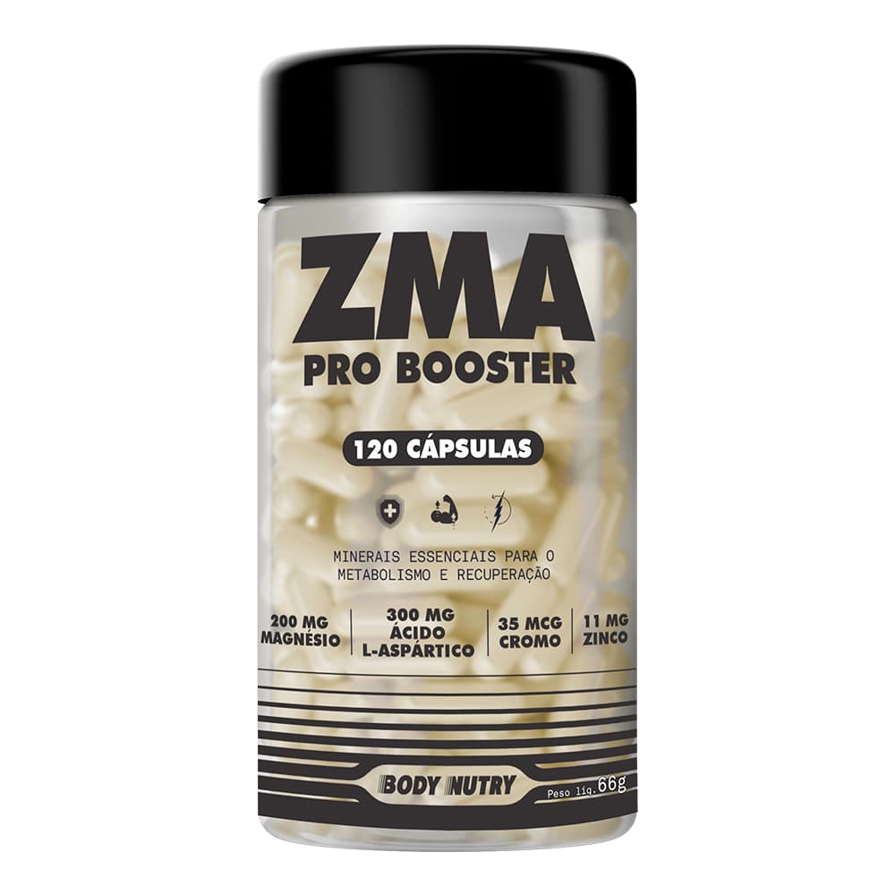 ZMA 120 Cápsulas Pro Booster Pré Hormonal | Bem-Estar, Imunidade e Desempenho Físico - Body Nutry