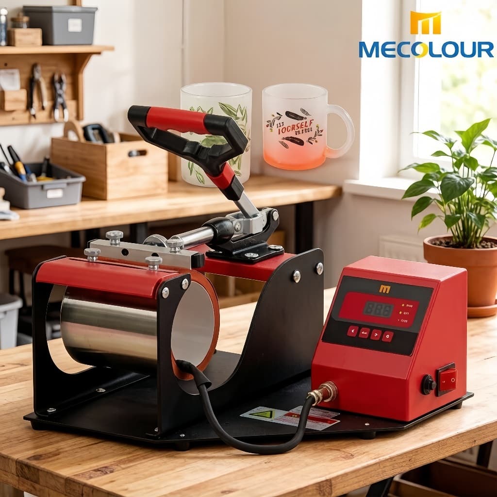 Mecolour prensa de caneca maquina de estampar canecas 110V/220V mini prensa termica 11OZ