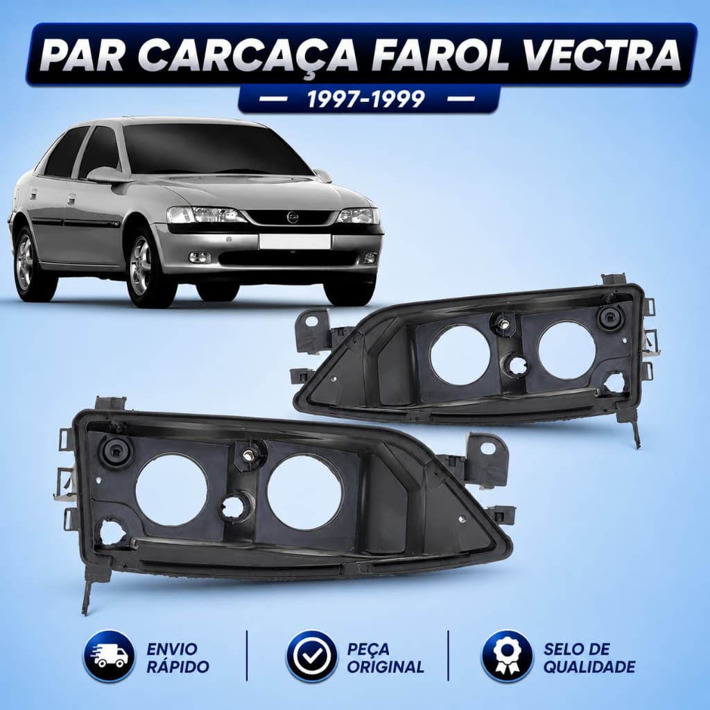Par Carcaça Farol Vectra ANO 1997 1998 1999