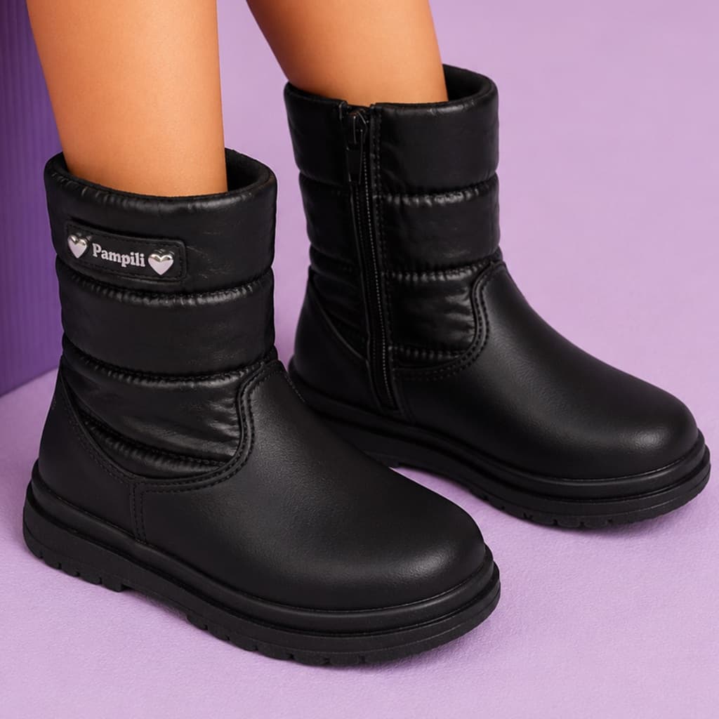 Bota Infantil Menina Cano Médio Comfy Matelassê Pampili