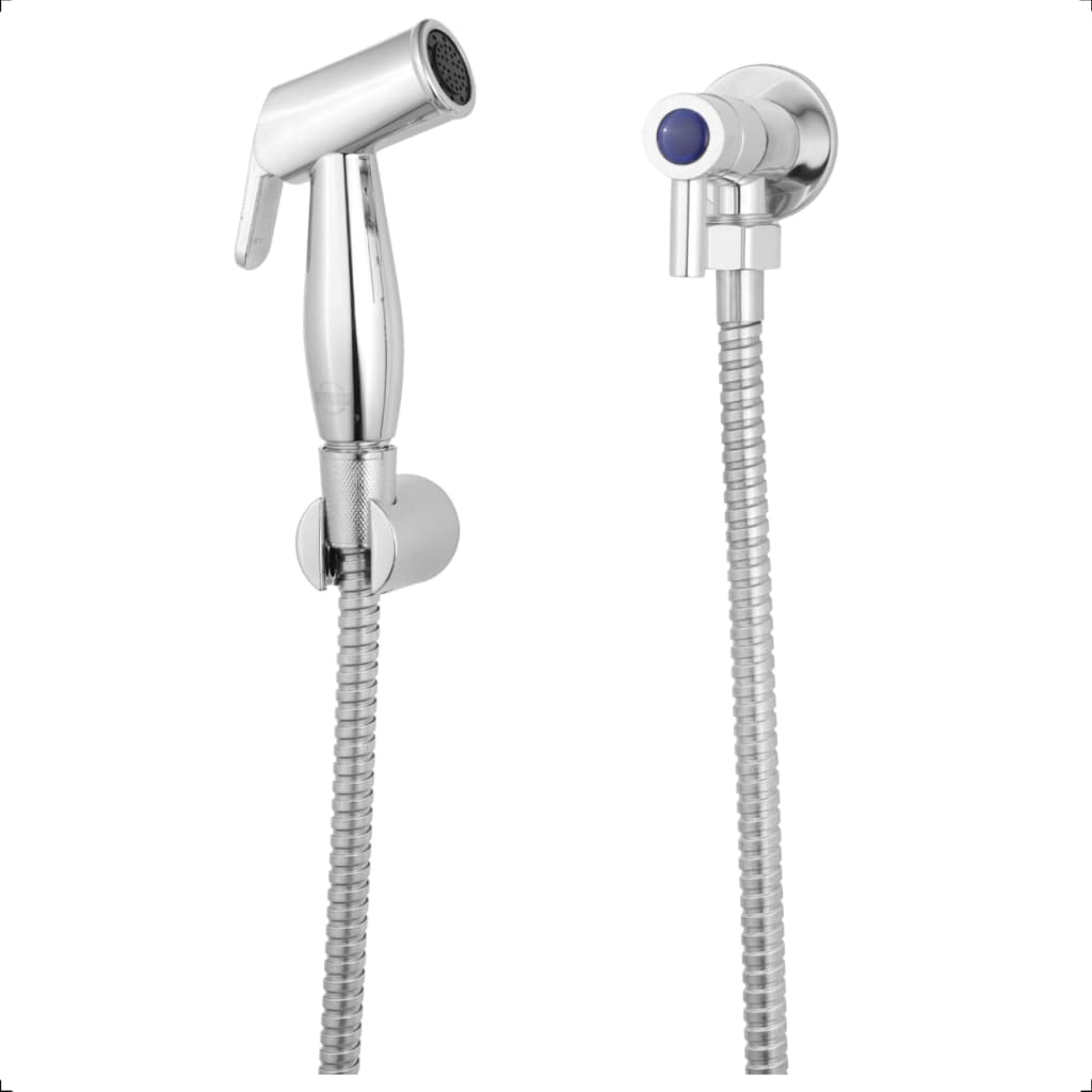 Ducha Higienica Completa Cromado 1/4 De Volta Suporte Parafusos