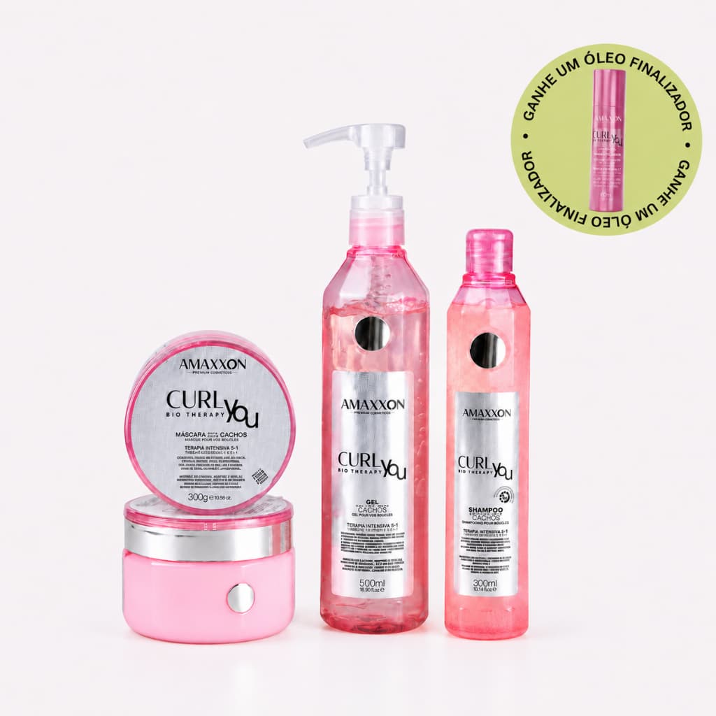 Kit Cachos Definidos Cacheadas Hidratação Anti Frizz + Brinde