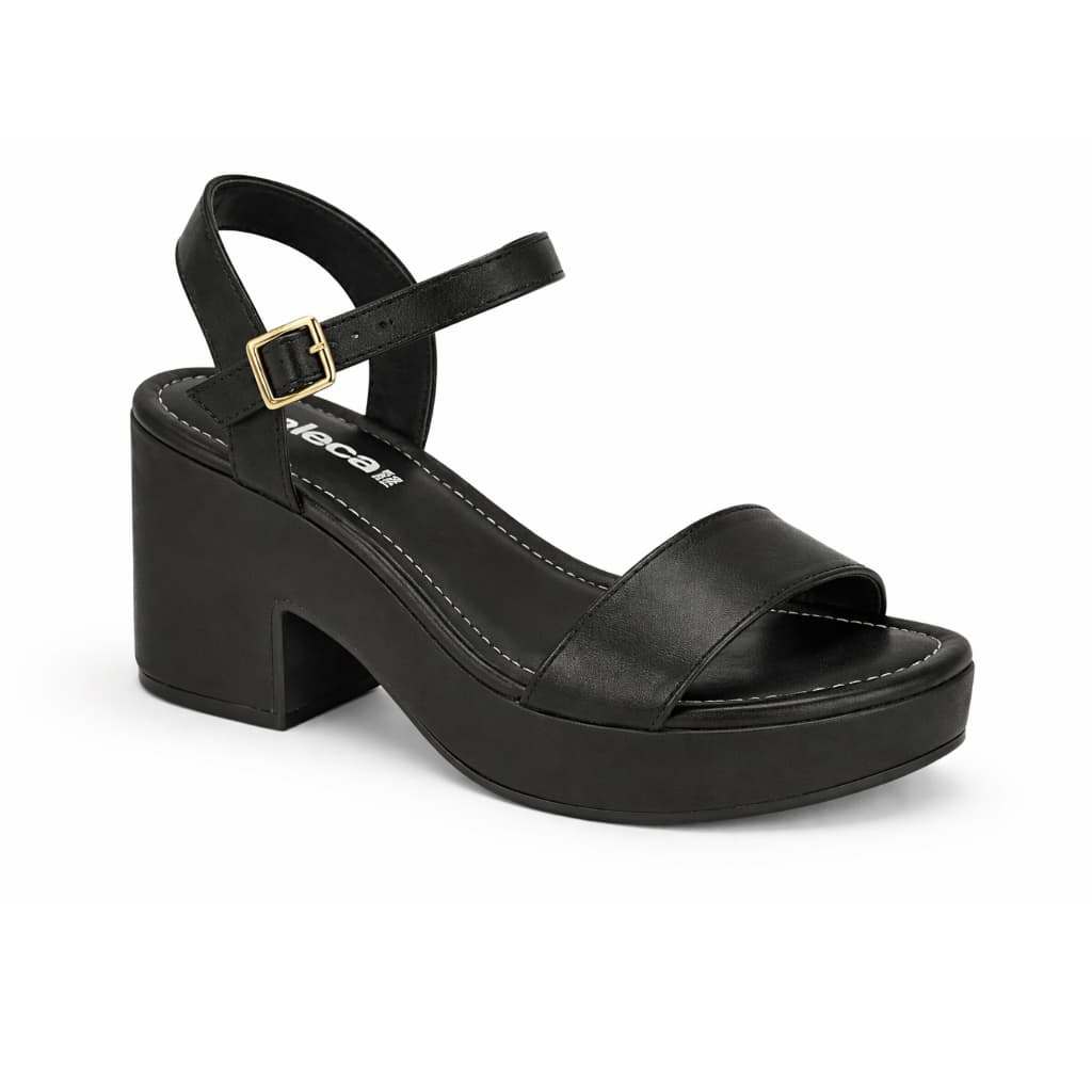 Sandália Feminina Moleca flatform Salto Bloco Grosso Fivela Ajustável Casual Confortável Original