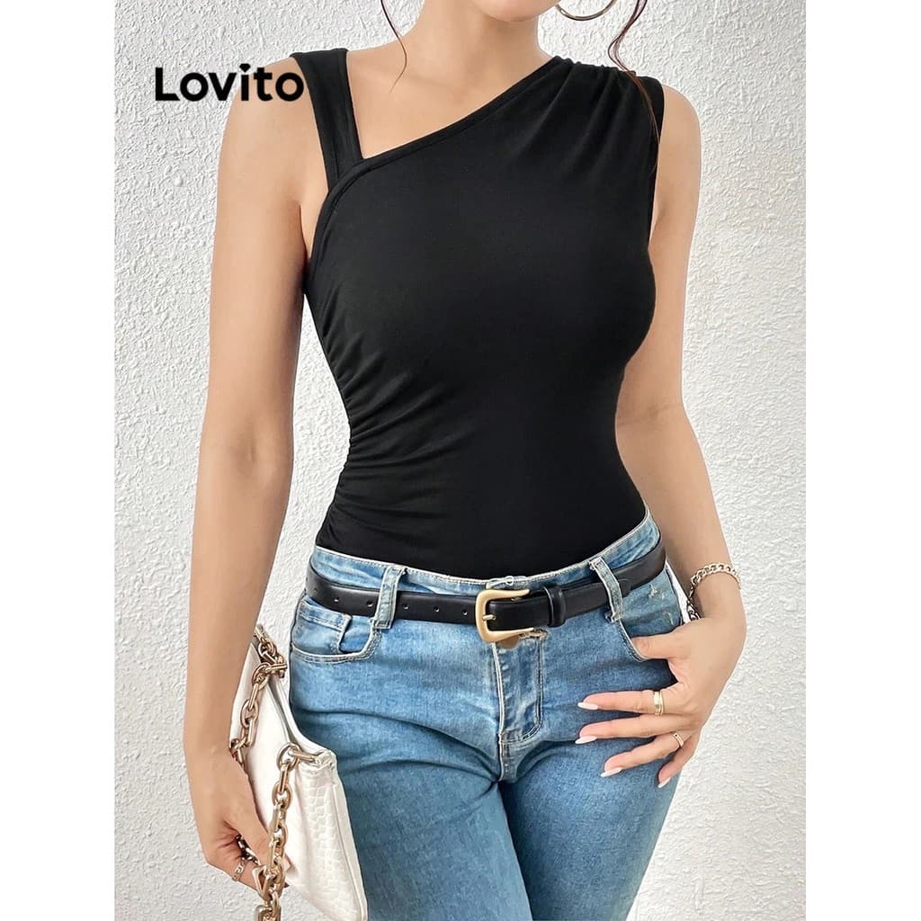Lovito Regata de Malha com Alças Assimétricas TKB80ED362