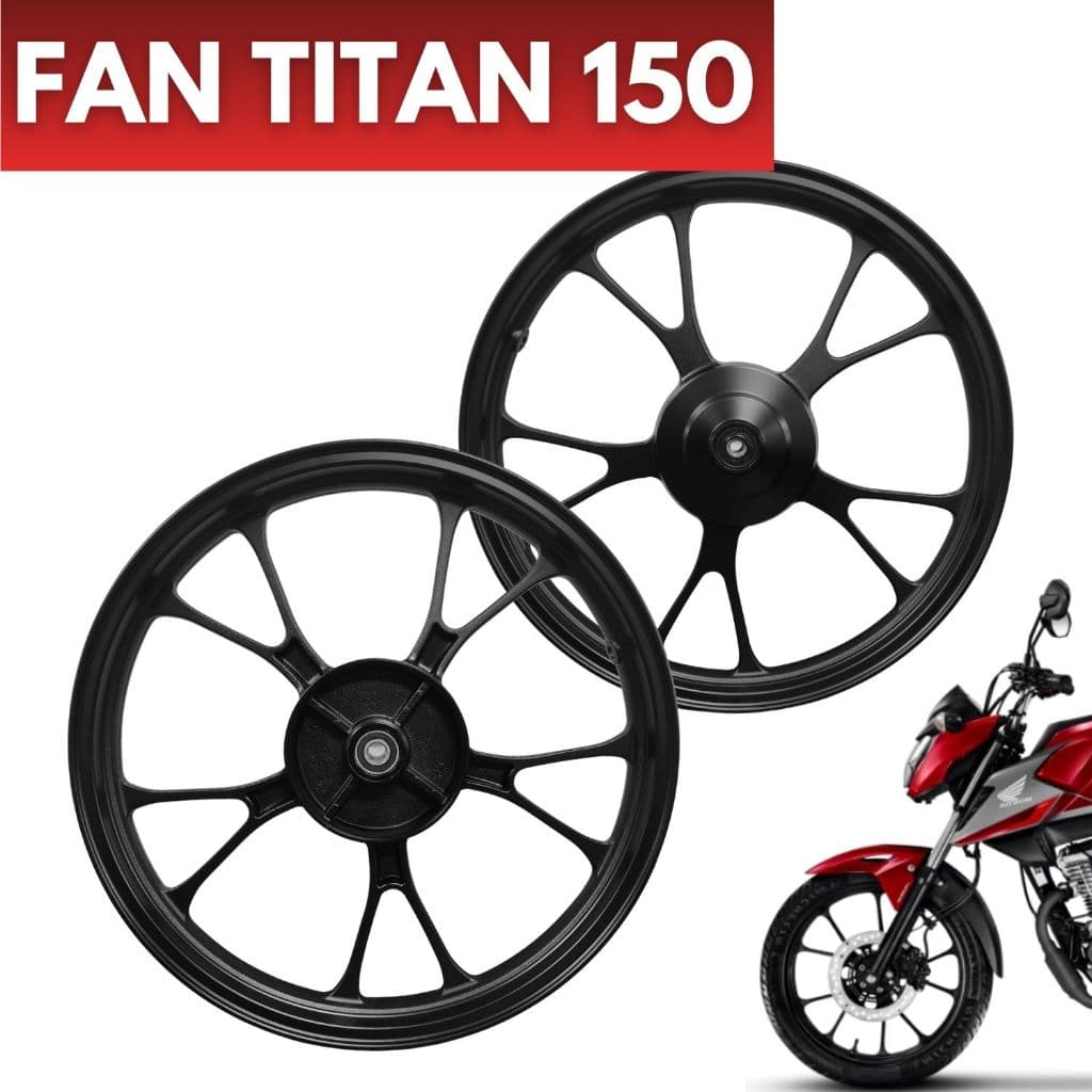 Roda Liga Leve Esi Fan Es Ks Titan 150 Start 150 160 Mod Titan 2026 V Shape Tambor Preto