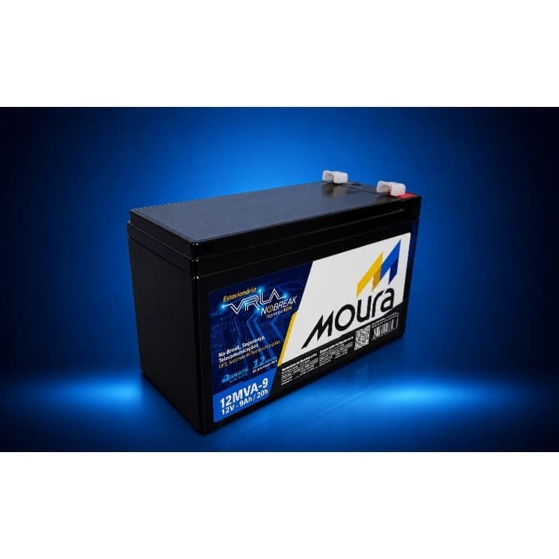 Bateria Nobreak 12v 9a Moura 9ah 12mva9 Vlra 12mva-9 Alarmes